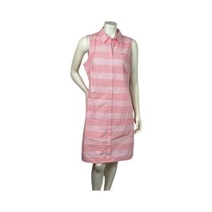 Tommy Hilfiger Womens Button Front Plaid Sleeveless Shirt Dress Size 10 NWT